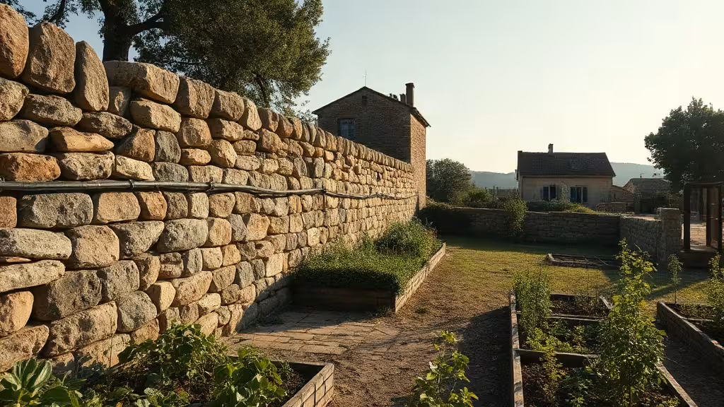 Comment faire un mur en pierre sèche stable autour d’un potager en pente
