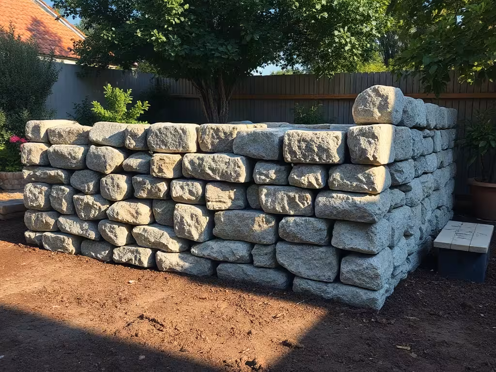 Fondations et pierres de base pour construire un muret en pierre sèche