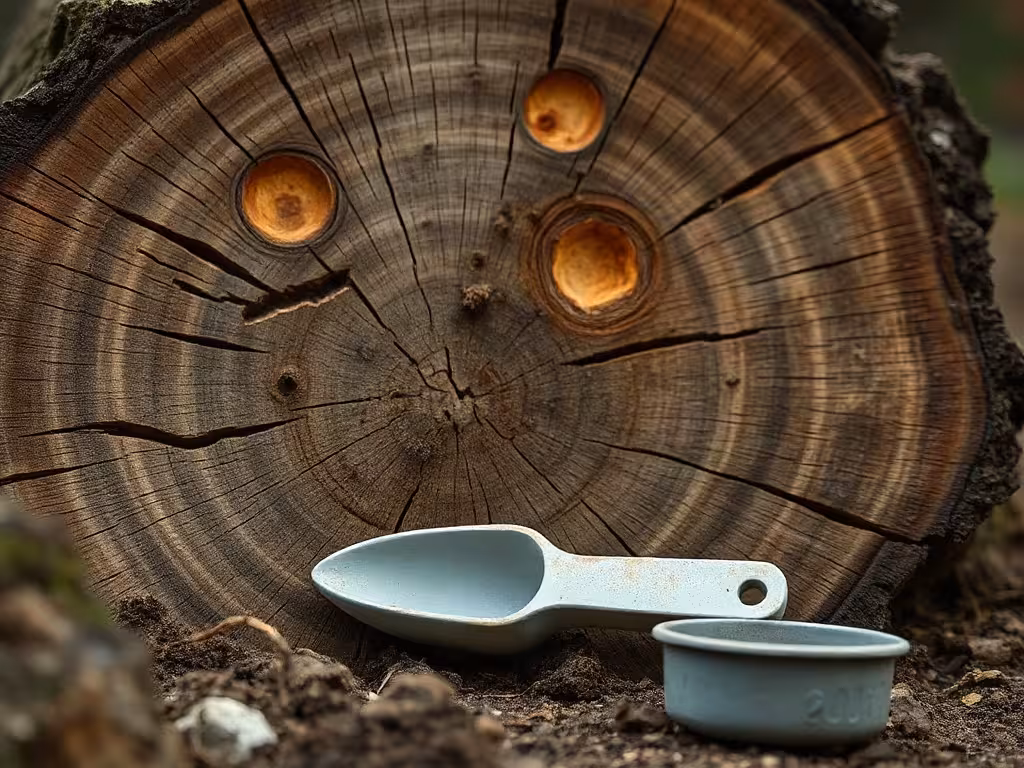Percer une souche d'arbre pour préparer sa dévitalisation