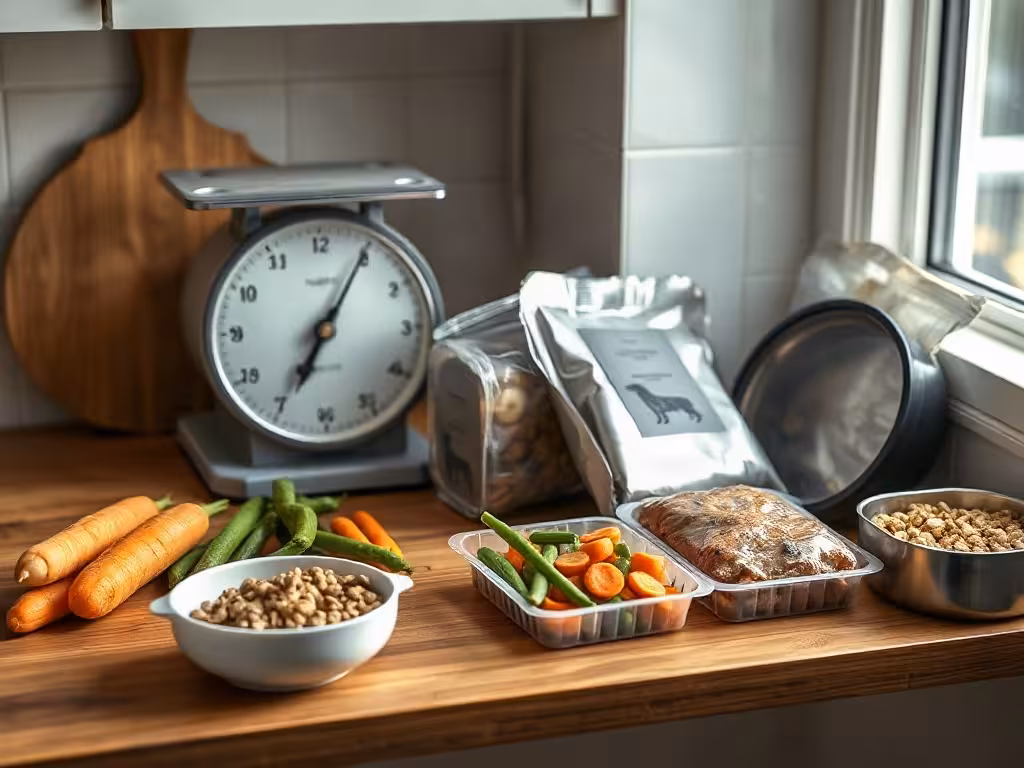 Prix Dogfy Diet comparé à des portions de nourriture pour chien préparées à domicile.