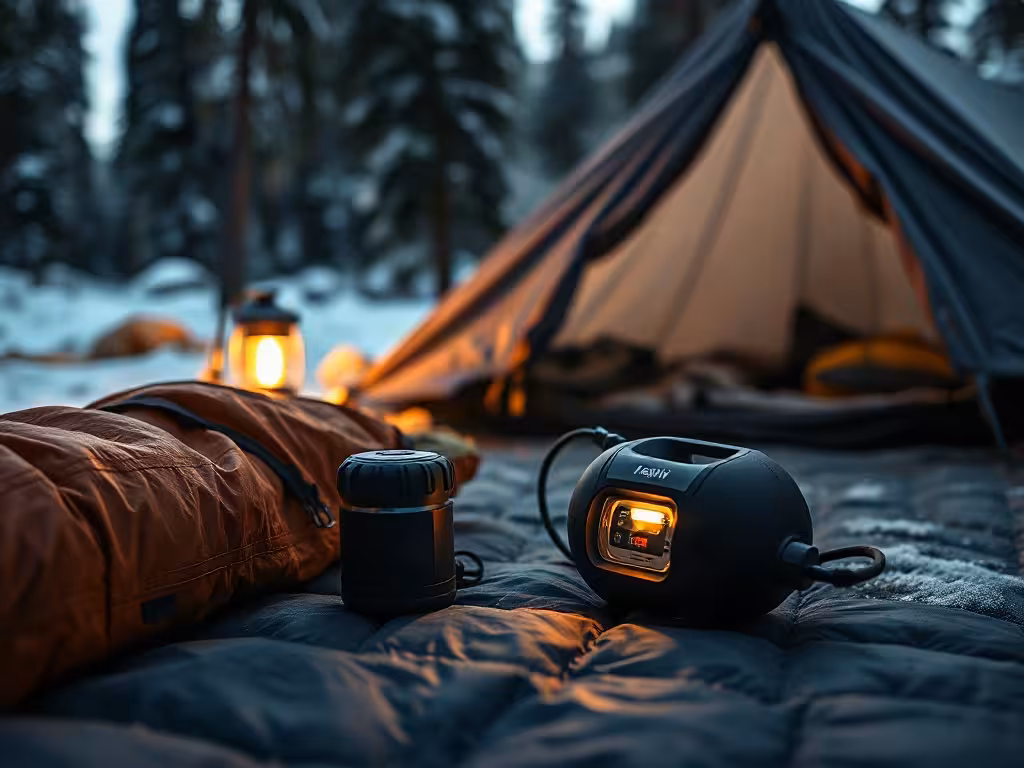 Flextail avis sur l’autonomie d’une mini-pompe lors d’un bivouac par temps froid.
