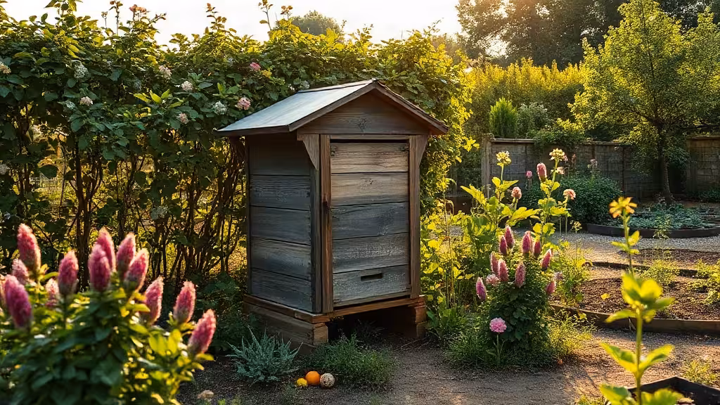Installer une ruche dans son jardin, près d’une haie fleurie et d’un potager.