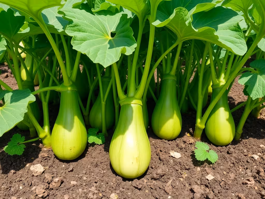 Courges et légumes prospérant dans une terre argileuse riche et fertile